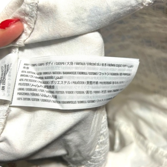 Abercrombie & Fitch Lined Puff Ballon Sleeve Crop Top Floral Keyhole size Medium - Picture 7 of 8